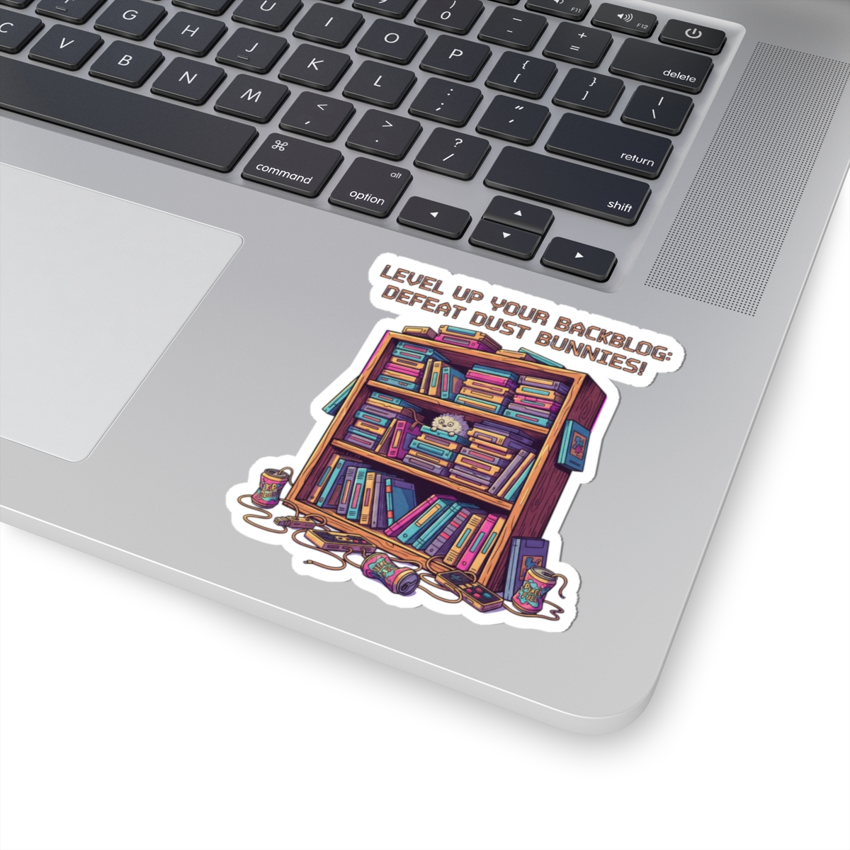 Level Up Your Backlog bookshelf sticker | kiss-cut vinyl sticker - Image 5